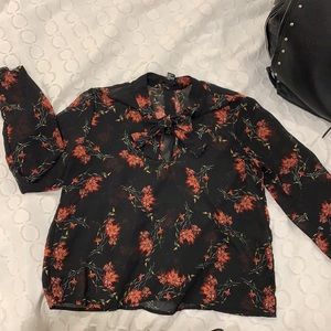 Black floral top